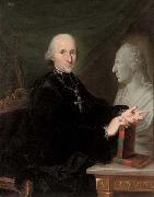Karl Kaspar Pitz, Portrait of a cleric a book in his right hand, by a marble bust